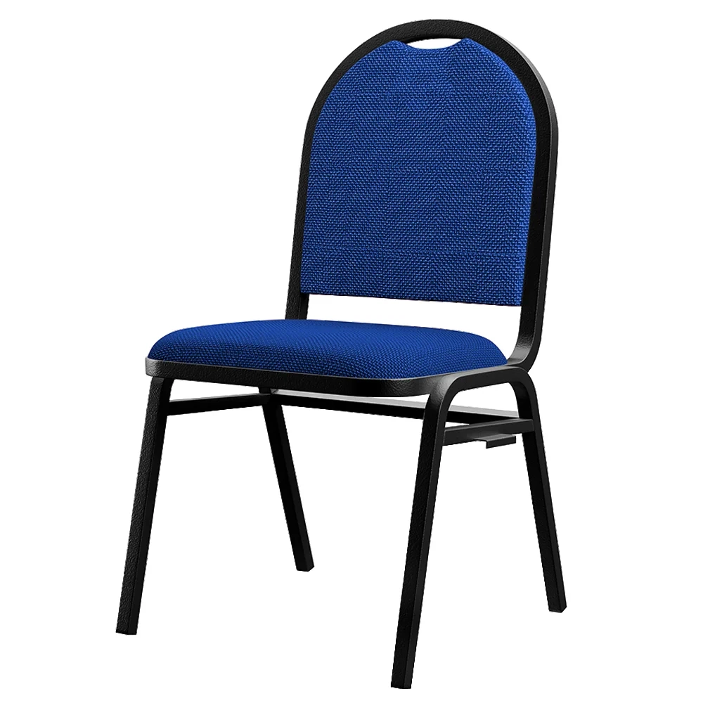 Cadeira Hoteleira Auditório Empilhável Linho Z33 Azul - Mpozenato