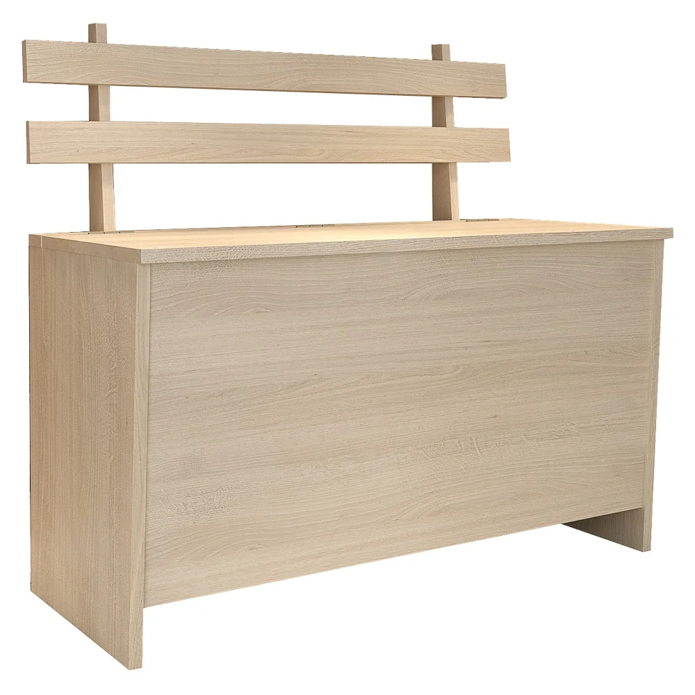 Caixa de Lenha com Encosto Carvalho - Completa Móveis