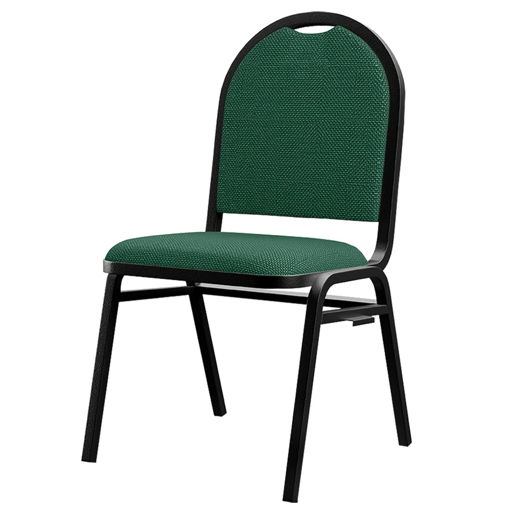Cadeira Hoteleira Auditório Empilhável Linho Z33 Verde - Mpozenato