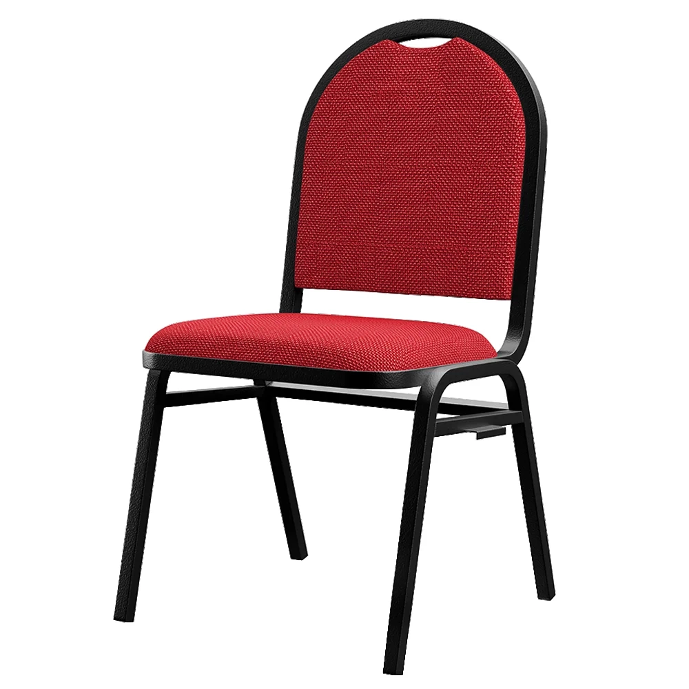 Cadeira Hoteleira Auditório Empilhável Linho Z33 Vermelho - Mpozenato