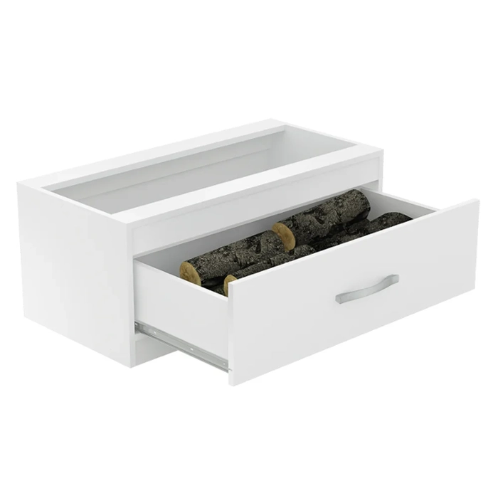 Caixa de Lenha Embutida 1 Gaveta N2 Branco - Completa Móveis