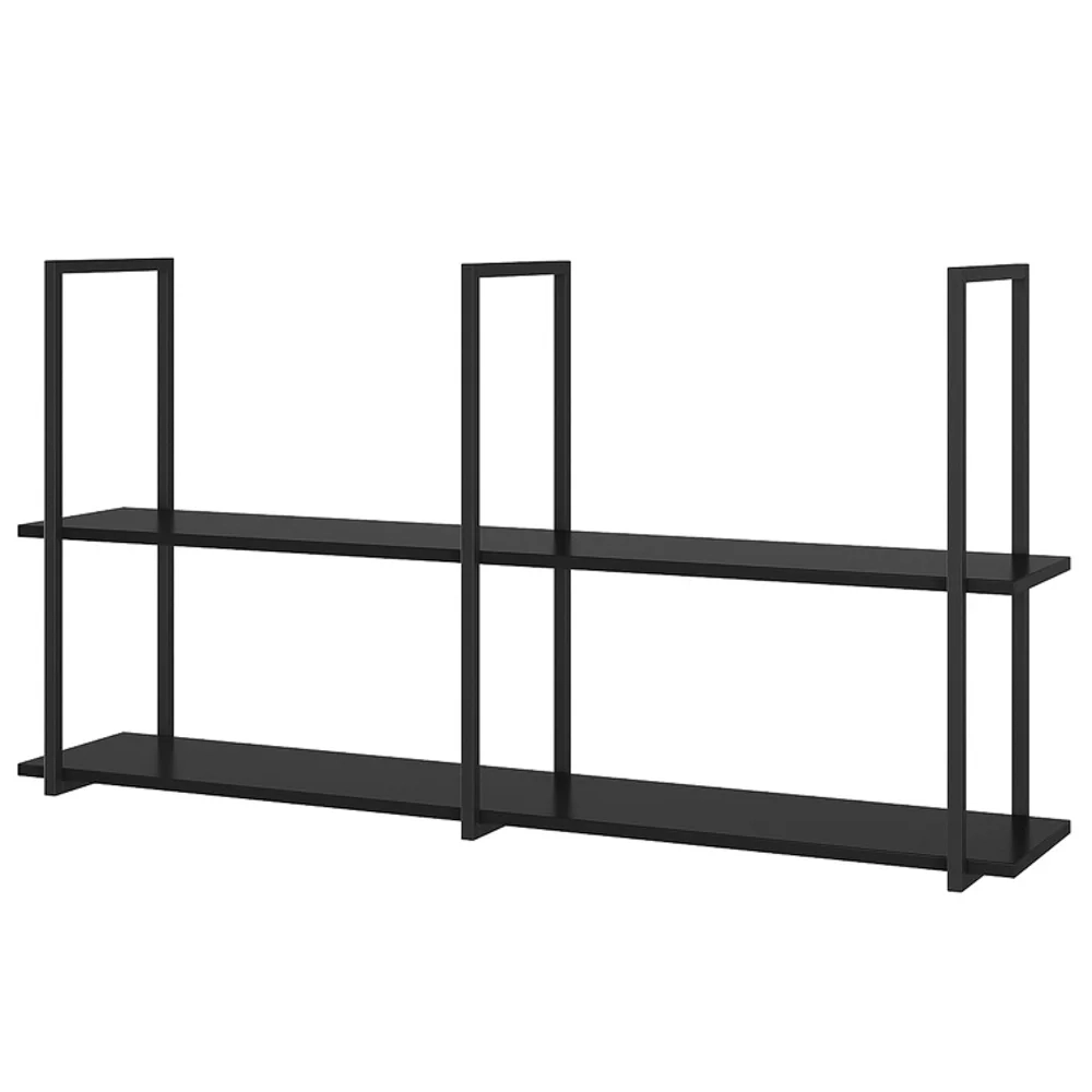 Prateleira Decorativa Multiuso Grande Estilo Industrial Loft D09 Preto - Mpozenato