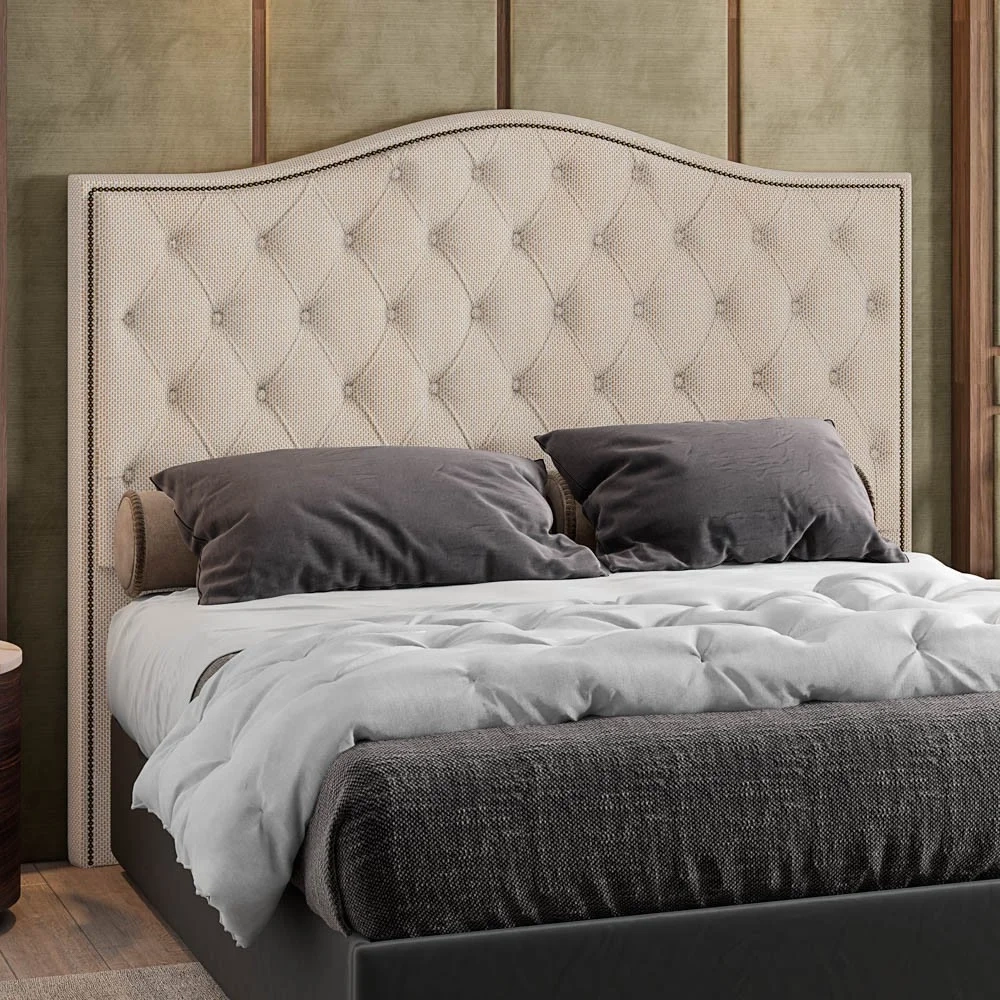 Cabeceira Cama Box Casal 140cm Siena Z37 Linho Bege Cru - Mpozenato