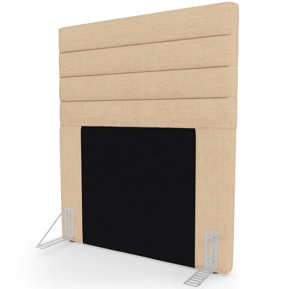 Cabeceira Cama Box Solteiro 90cm Rubi W01 Linho Bege Escuro - Mpozenato