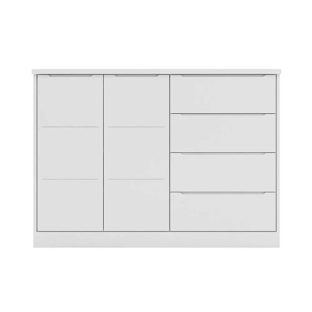 Cômoda Infantil 2 Portas 4 Gavetas Lua Z39 Branco - Mpozenato