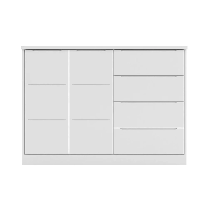 Cômoda Infantil 2 Portas 4 Gavetas Lua Z39 Branco - Mpozenato