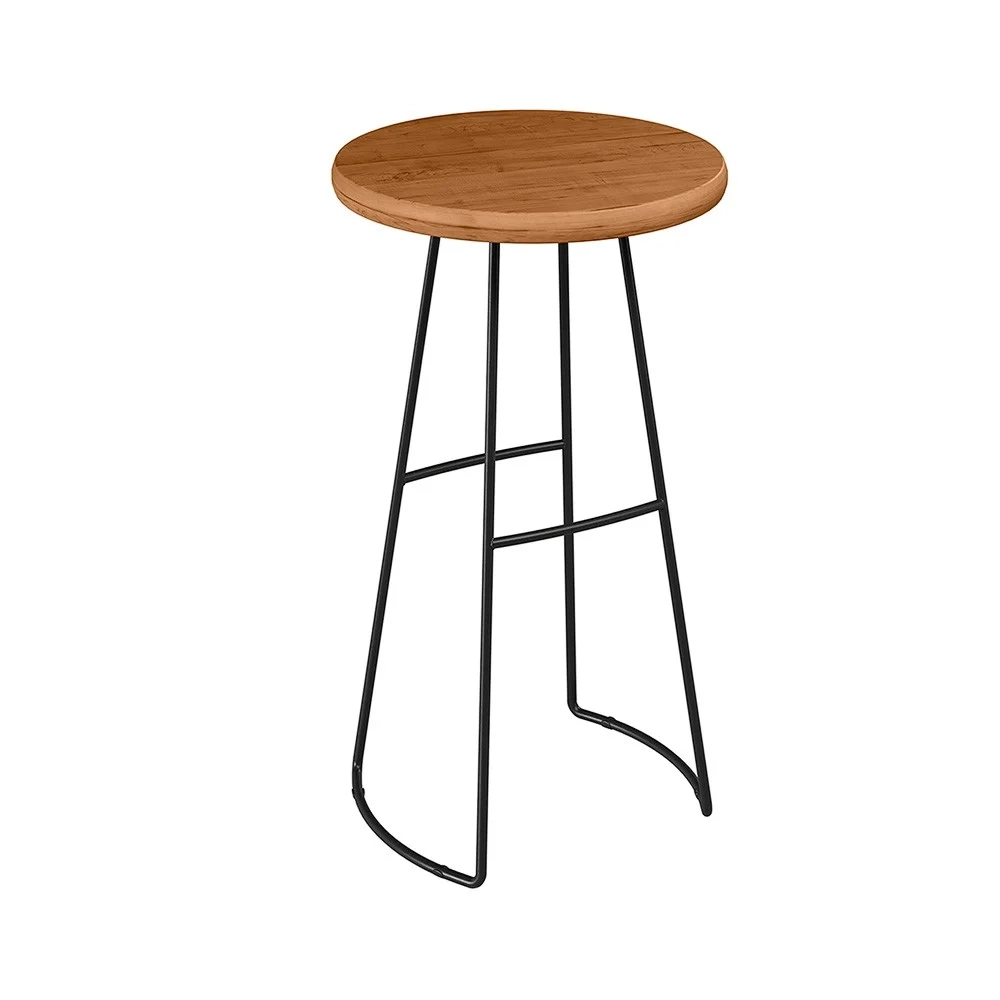 Mesa Bistrô Alta para Cozinha Estilo Industrial Aura D09 Peroba -  Mpozenato