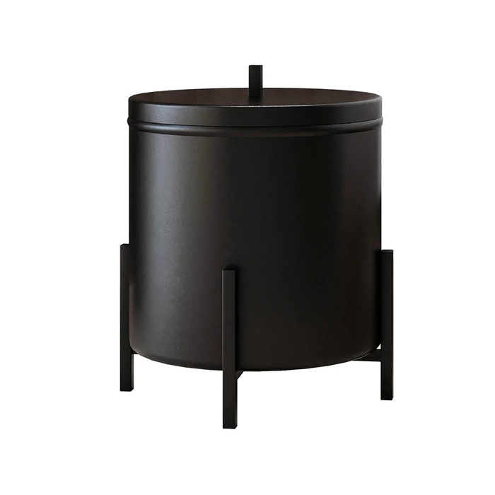Lixeira Alumínio com Tampa 6L Luxe D09 Preto - Mpozenato
