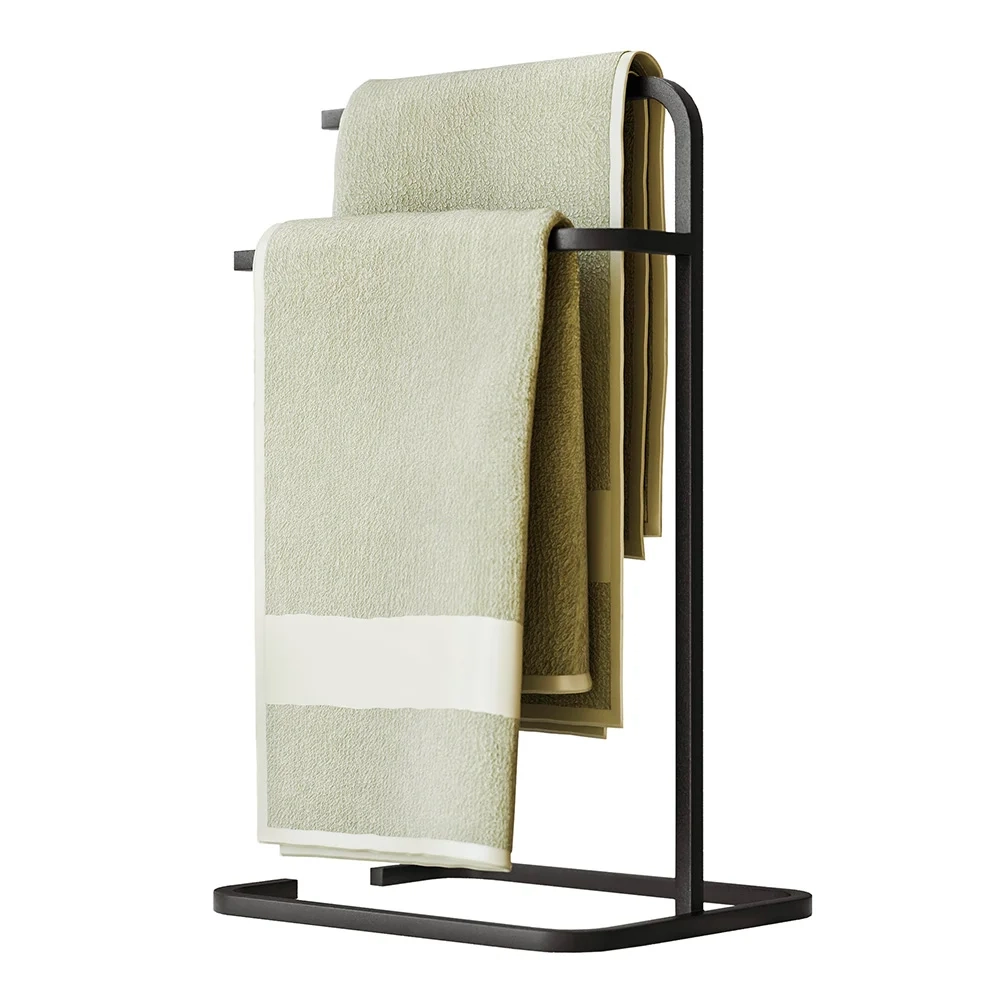 Porta Toalha de Rosto Para Pia Luxe em Aço D09 Preto - Mpozenato