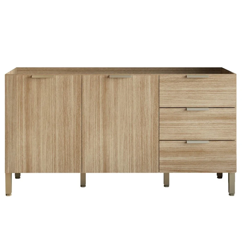 Balcão Gabinete para Pia sem Tampo 160cm Charm Z06 Freijó - Mpozenato