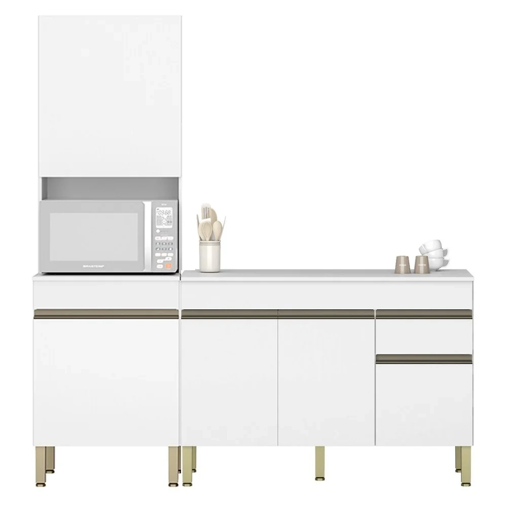 Paneleiro e Balcão Gabinete com Tampo 150cm Lina Z06 Supremo - Mpozenato