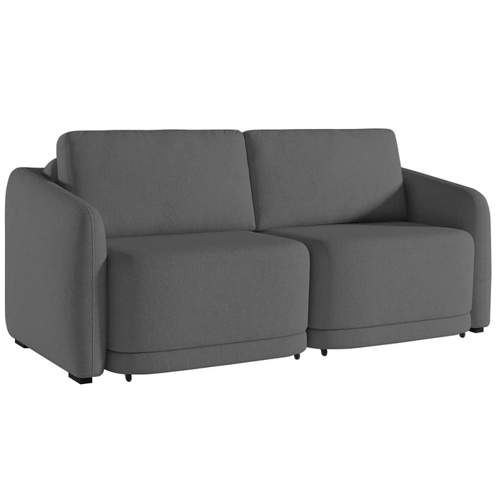 Sofá Cama Casal para Sala 236cm Polska Z08 Linho Cinza Escuro - Mpozenato