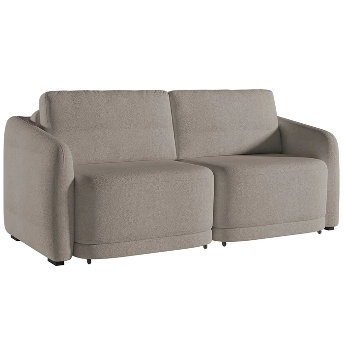 Sofá Cama Casal para Sala 236cm Polska Z08 Boucle Bege Escuro - Mpozenato