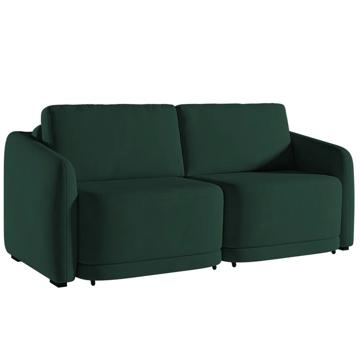 Sofá Cama Casal para Sala 236cm Polska Z08 Veludo Verde - Mpozenato
