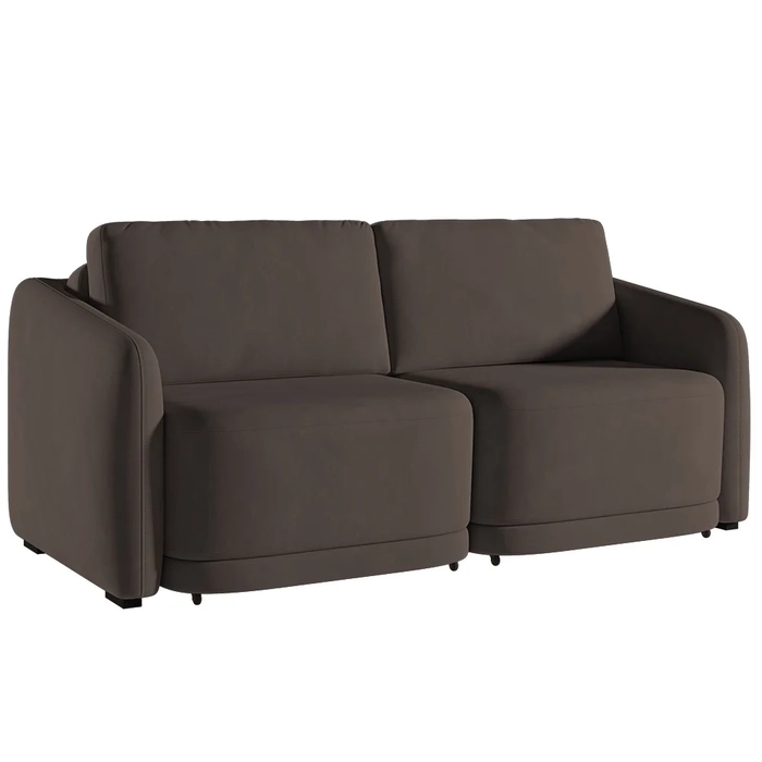 Sofá Cama Casal para Sala 236cm Polska Z08 Veludo Marrom - Mpozenato