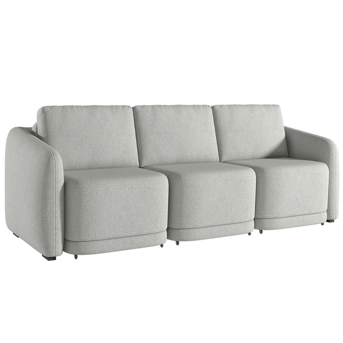 Sofá Cama Casal para Sala 246cm Polska Z08 Linho Cinza - Mpozenato