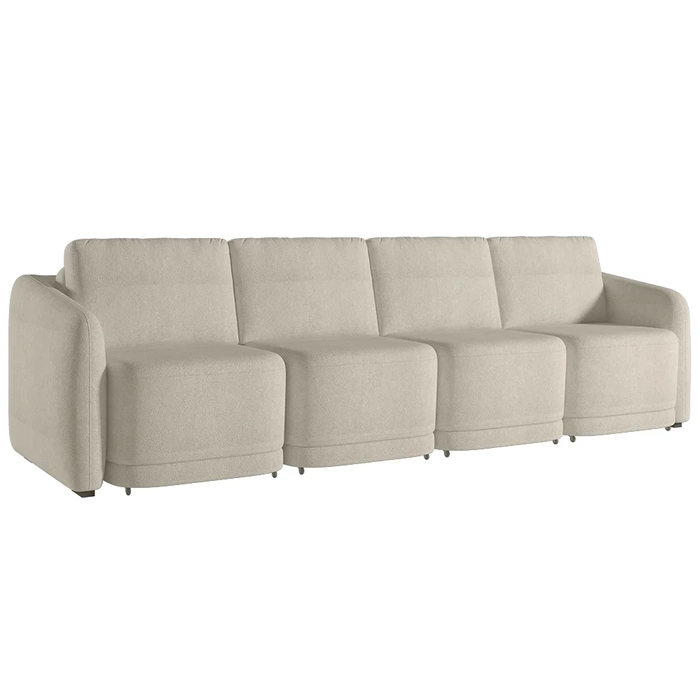 Sofá Cama Casal para Sala 316cm Polska Z08 Boucle Bege - Mpozenato