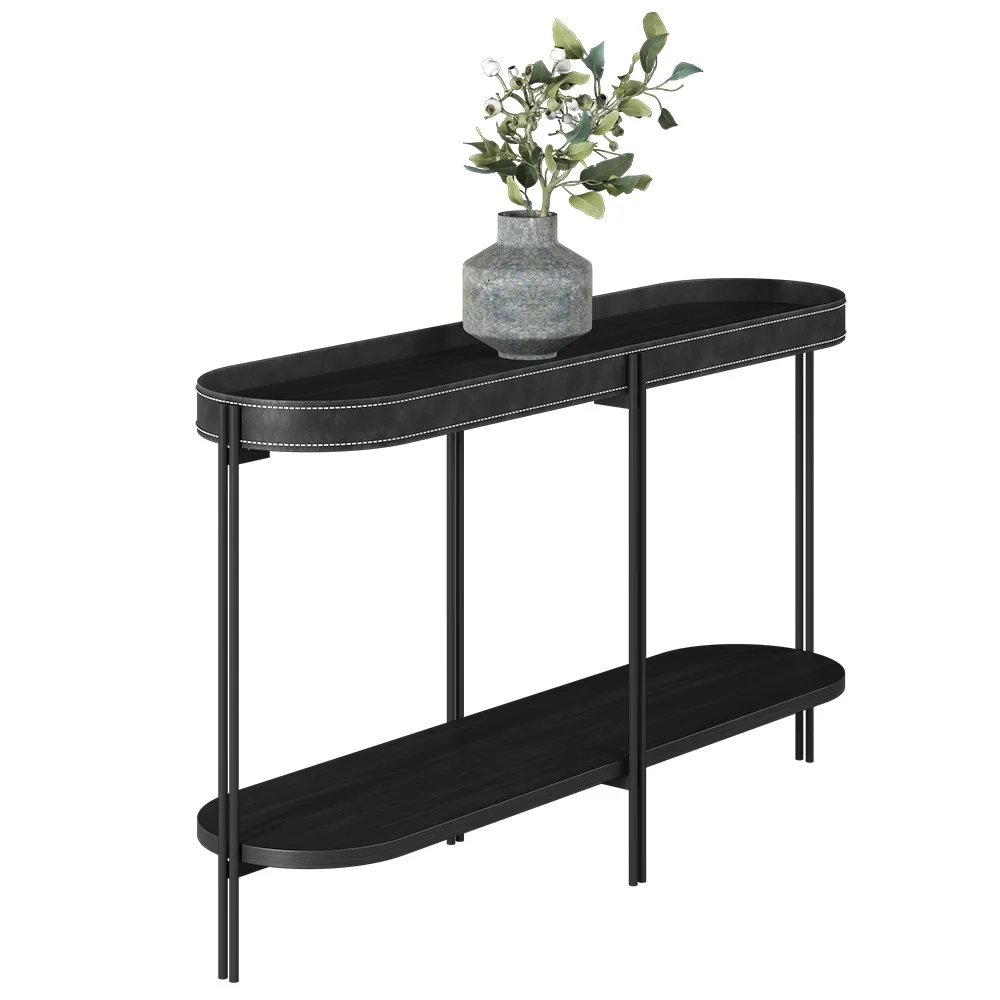 Aparador Para Sala Industrial Com Prateleira Ville L06 Preto - Mpozenato