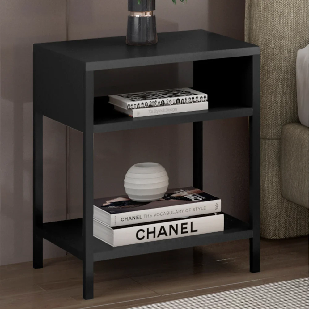 Mesa de Cabeceira Estilo Industrial Plaza L03 Preto - Mpozenato