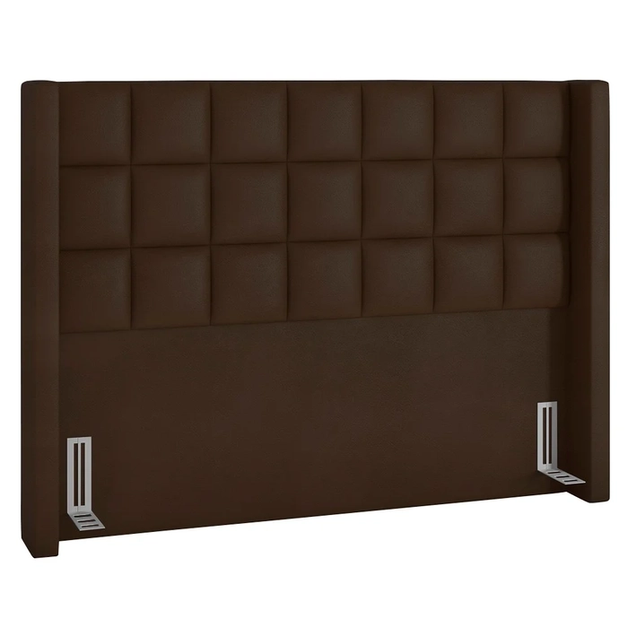 Cabeceira Cama Box King 195cm Pisa Z37 Sintético Marrom - Mpozenato