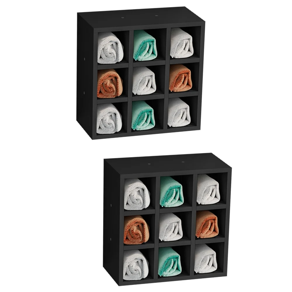 Nichos Decorativo Porta Toalha Salão Kit 2 Preto - AJL Móveis