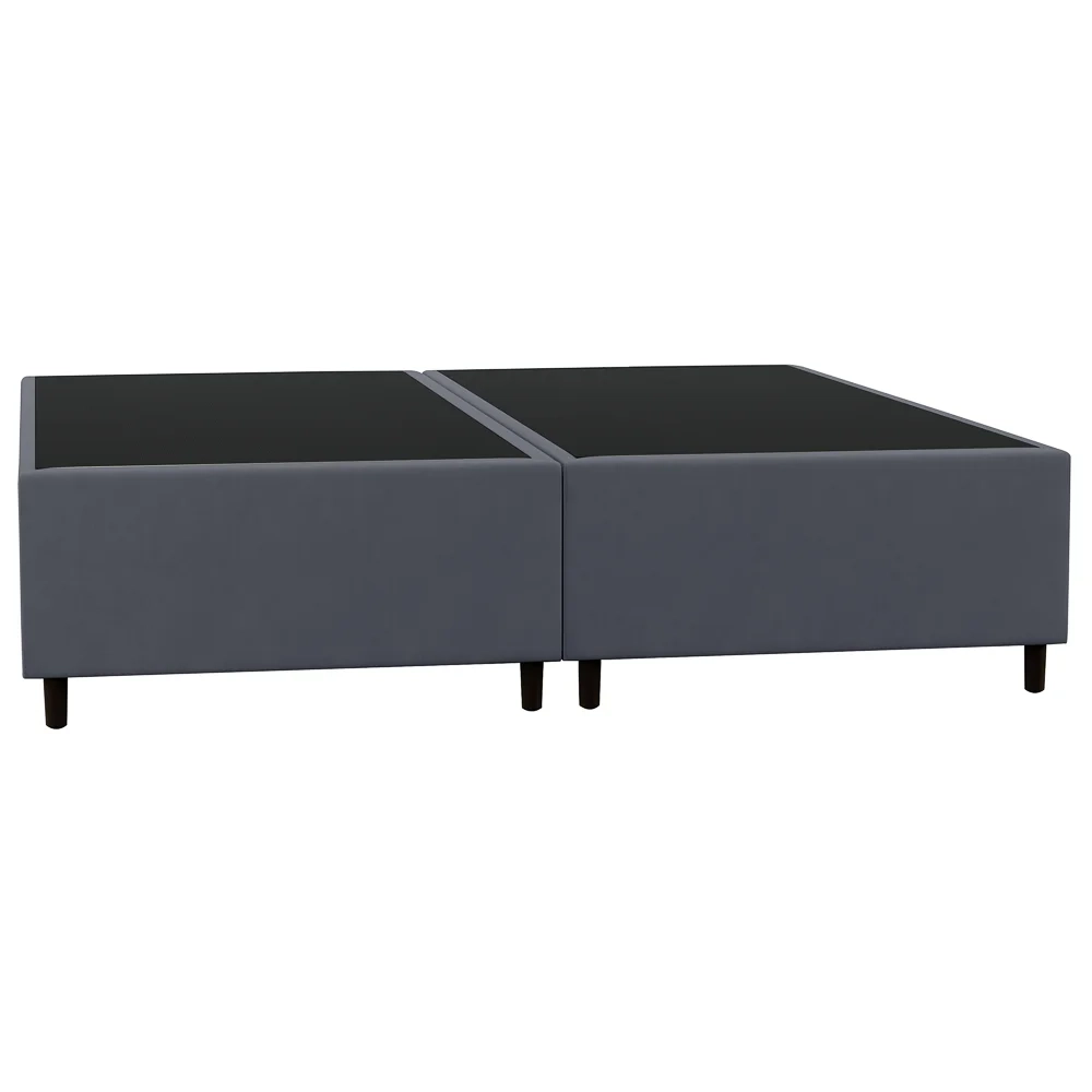Base Cama Box Casal Queen 158cm Bipartido Hit Z04 Suede Cinza - Mpozenato
