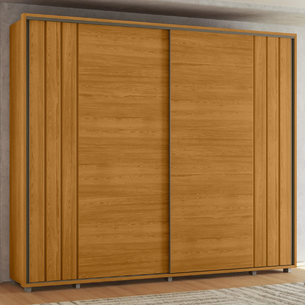 Guarda Roupa Casal 278cm Com 2 Portas Mya Cinamomo Z10      - Mpozenato