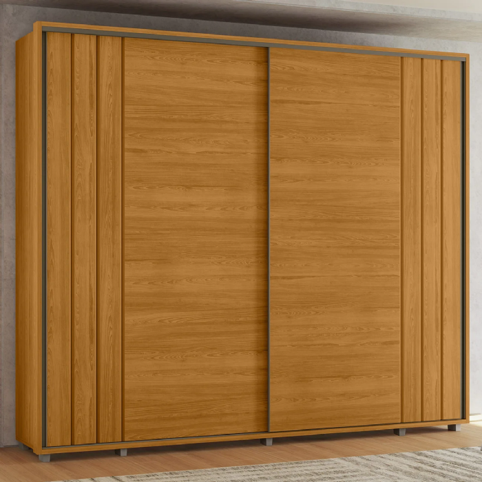 Guarda Roupa Casal 278cm Com 2 Portas Mya Cinamomo Z10      - Mpozenato