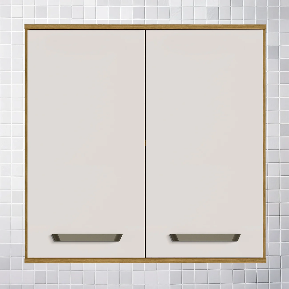 Armário de Cozinha Aéreo 80cm Rita Freijó/Off Acetinado Z44 - Mpozenato