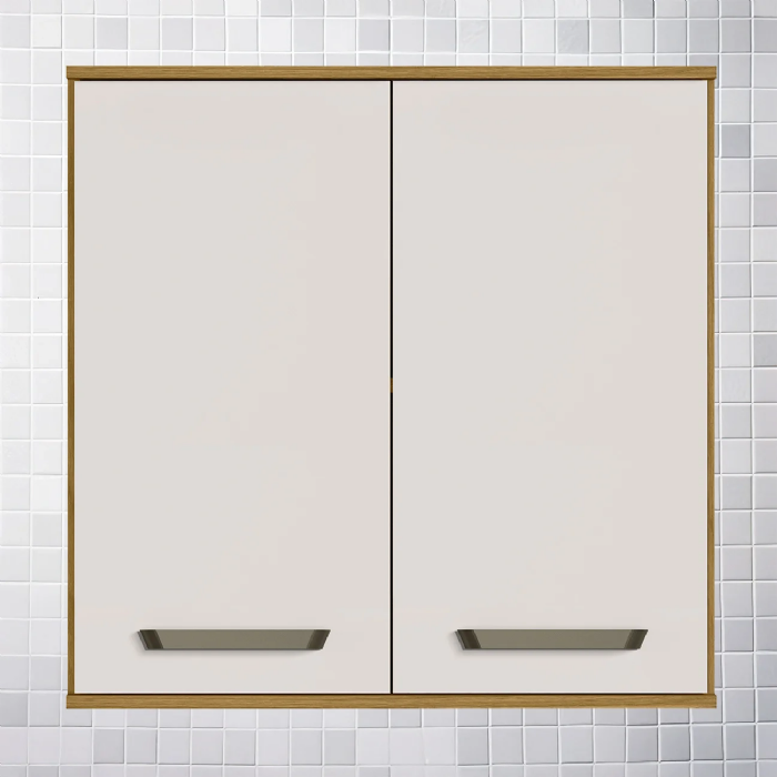 Armário de Cozinha Aéreo 80cm Rita Freijó/Off Acetinado Z44 - Mpozenato