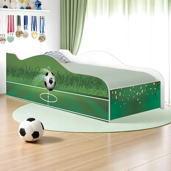 Cama Solteiro Infantil Baixa Para Colchão 188x88cm Futebol K06 - Mpozenato