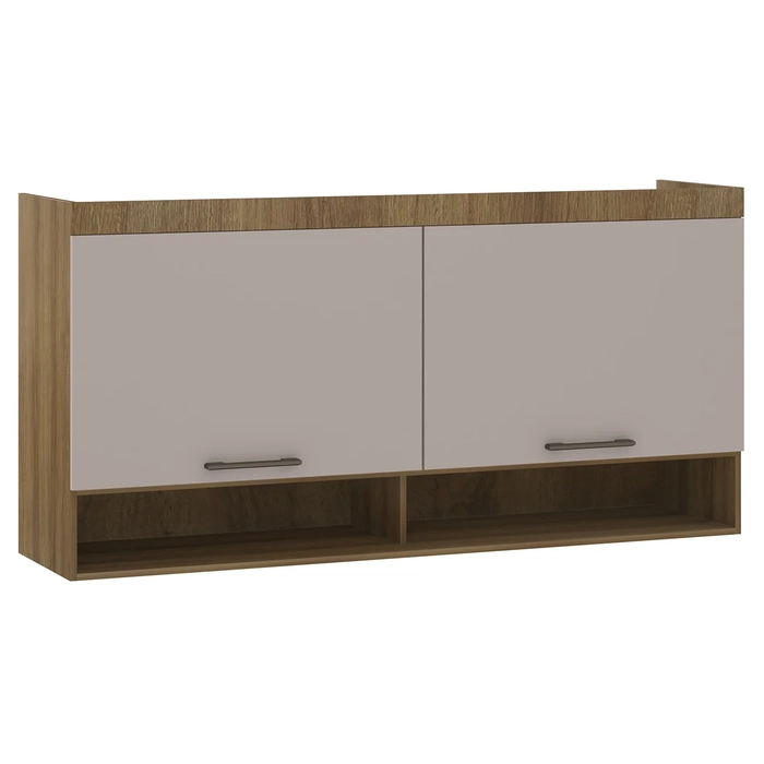 Armário Aéreo Ponte Modulado 165cm Delphi Avelã/Cinnamon L01 - Mpozenato