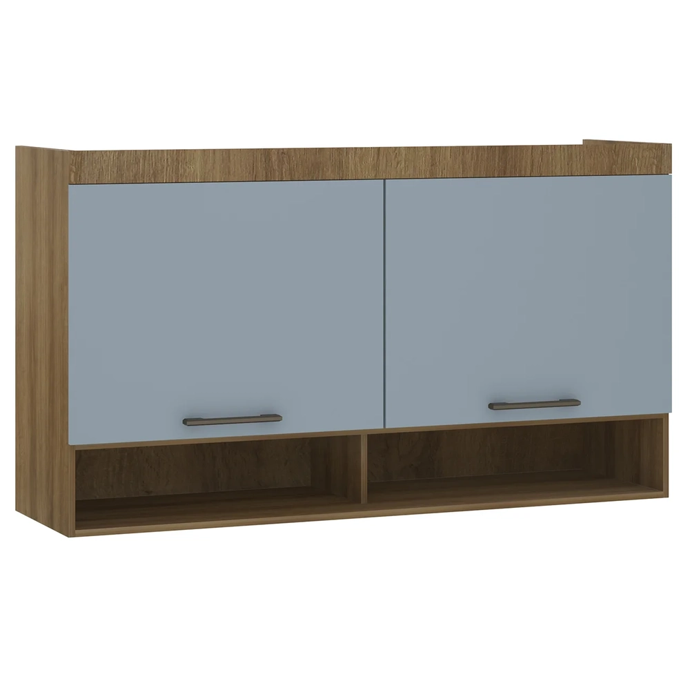 Armário Aéreo Ponte Modulado 145cm Delphi Avelã/Grey L01 - Mpozenato