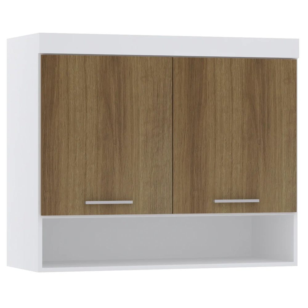 Armário Aéreo Ponte Modulado 97cm Taiga Branco/Avelã L01 - Mpozenato