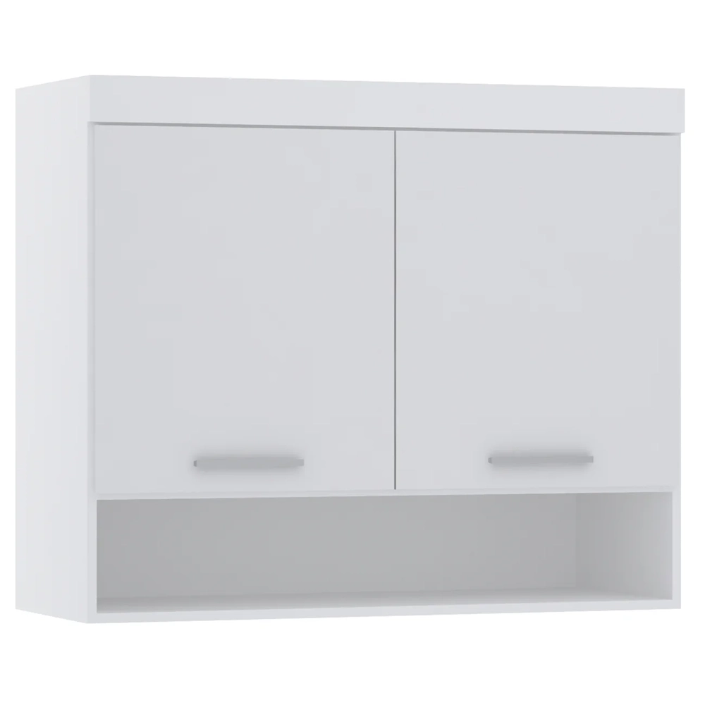 Armário Aéreo Ponte Modulado 97cm Taiga Branco L01 - Mpozenato