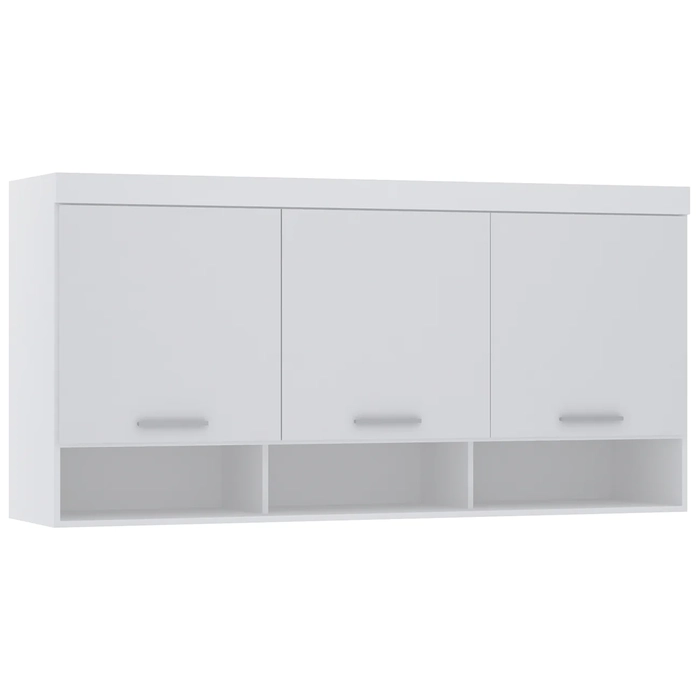 Armário Aéreo Ponte Modulado 165cm Taiga Branco L01 - Mpozenato