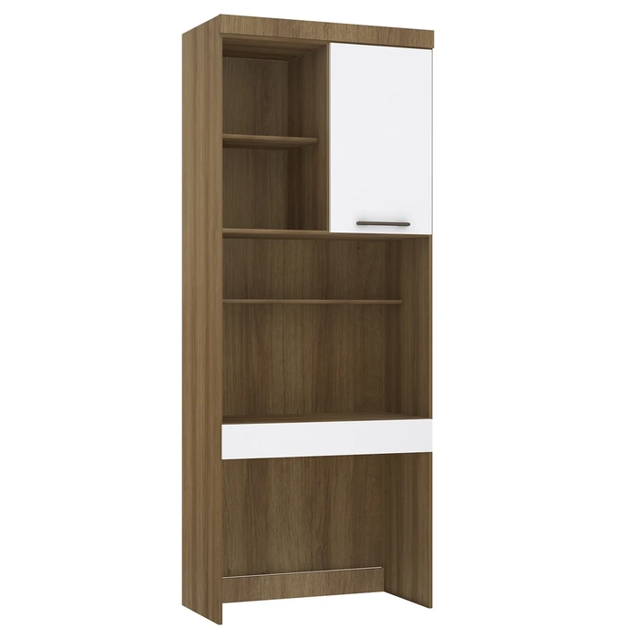 Escrivaninha Bancada Estudo Modulada 90cm Delphi Avelã/Branco L01 - Mpozenato