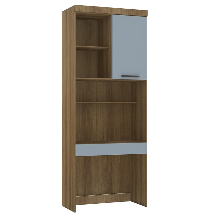 Escrivaninha Bancada Estudo Modulada 90cm Delphi Avelã/Grey L01 - Mpozenato