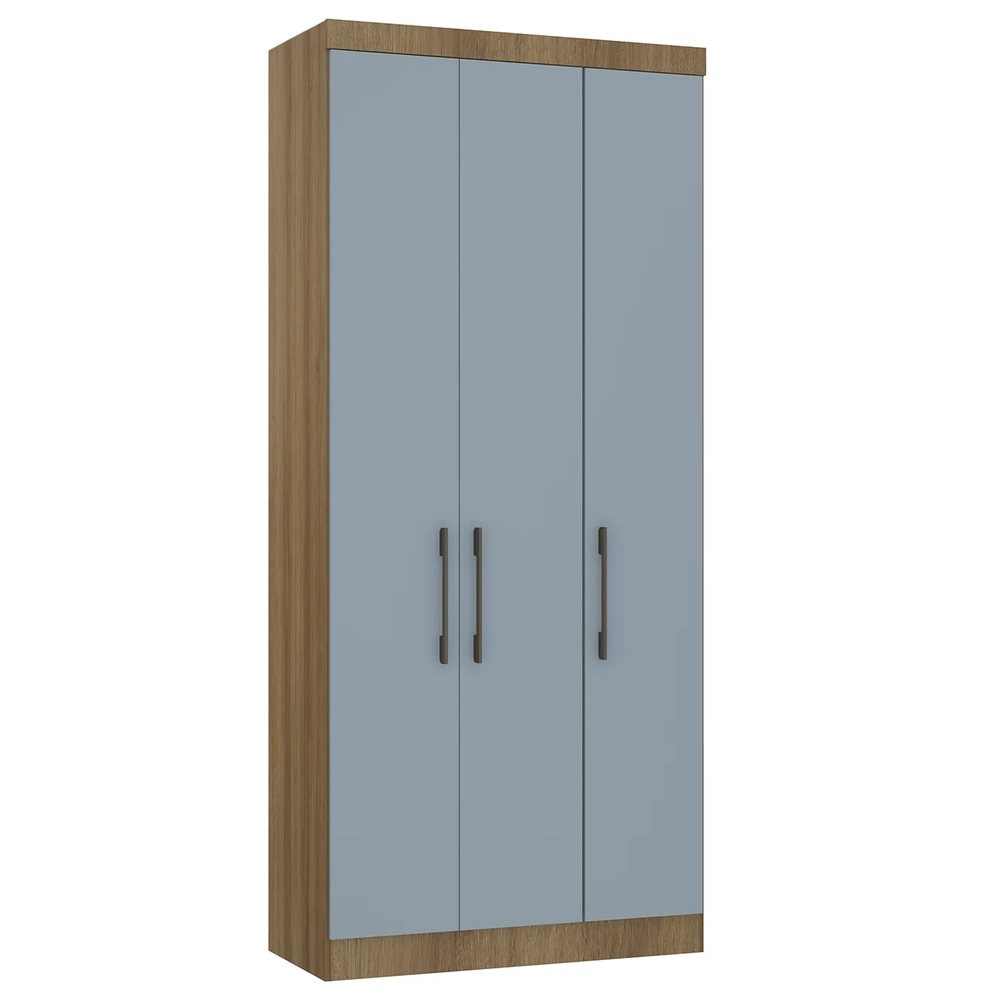 Guarda Roupa Modulado 102cm com 3 Portas Delphi Avelã/Grey L01 - Mpozenato