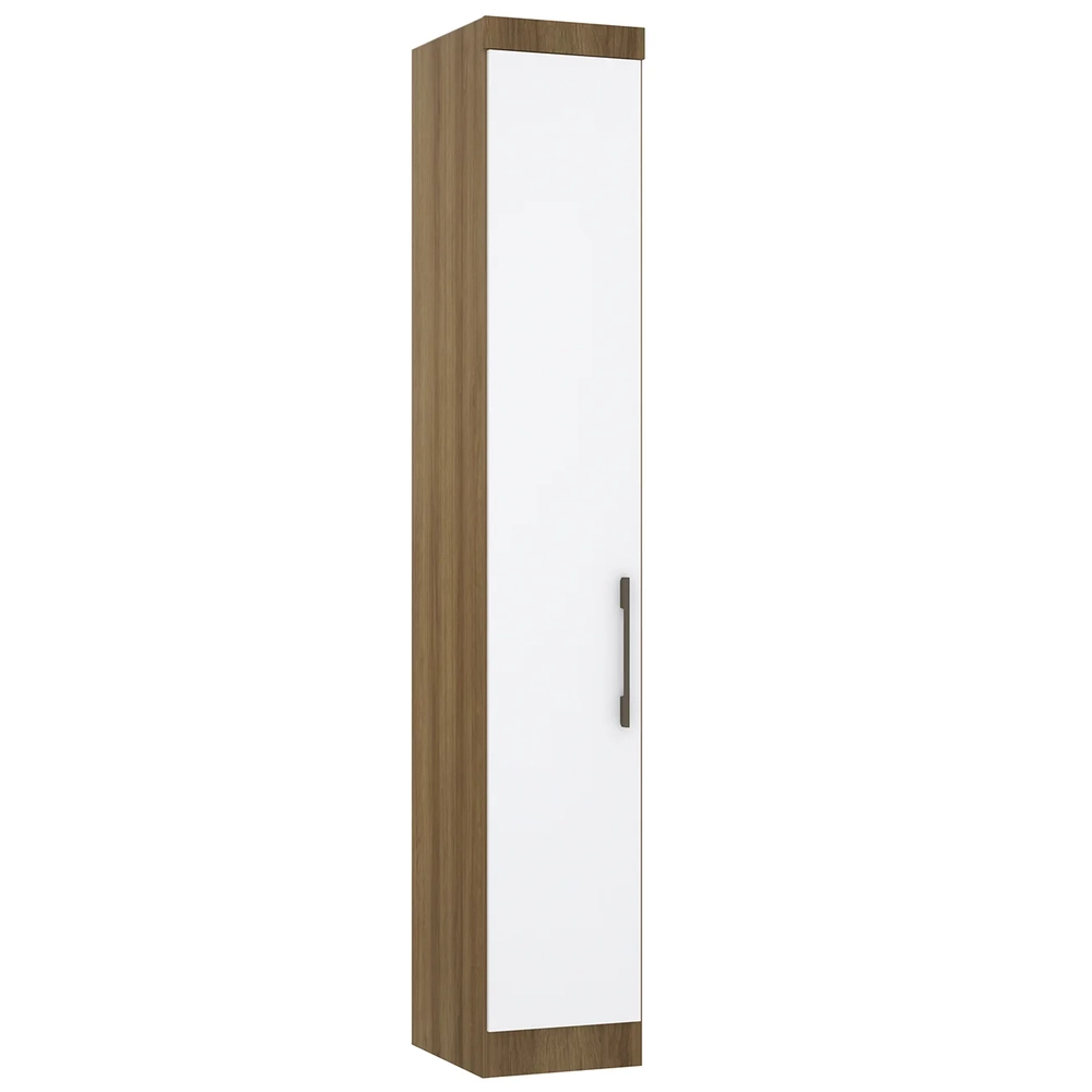 Guarda Roupa Modulado 38cm com 1 Porta Delphi Avelã/Branco L01    - Mpozenato