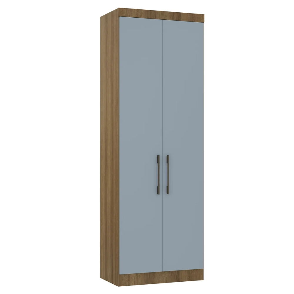 Guarda Roupa Modulado 79cm com 2 Portas Delphi Avelã/Grey L01 - Mpozenato