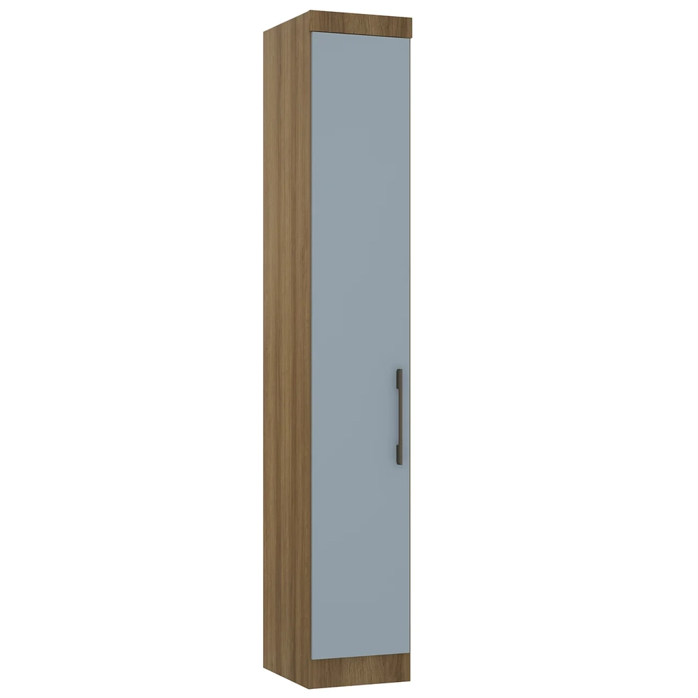 Guarda Roupa Modulado 38cm com 1 Porta Delphi Avelã/Grey L01  - Mpozenato