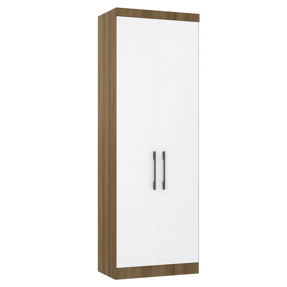Guarda Roupa Modulado 79cm com 2 Portas Delphi Avelã/Branco L01   - Mpozenato