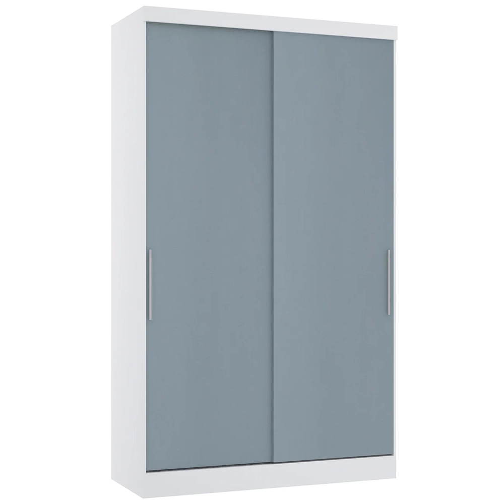 Guarda Roupa Solteiro 135cm 2 Portas 3 Gavetas Taiga Branco/Grey L01 - Mpozenato