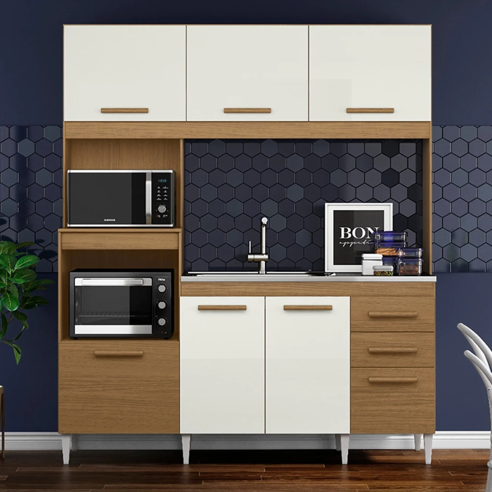 Armário de Cozinha Compacta Com Pia Melian Atacama/Off A15 - Mpozenato 