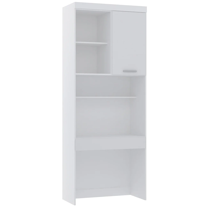 Escrivaninha Bancada Estudo Modulada 90cm Taiga Branco L01 - Mpozenato