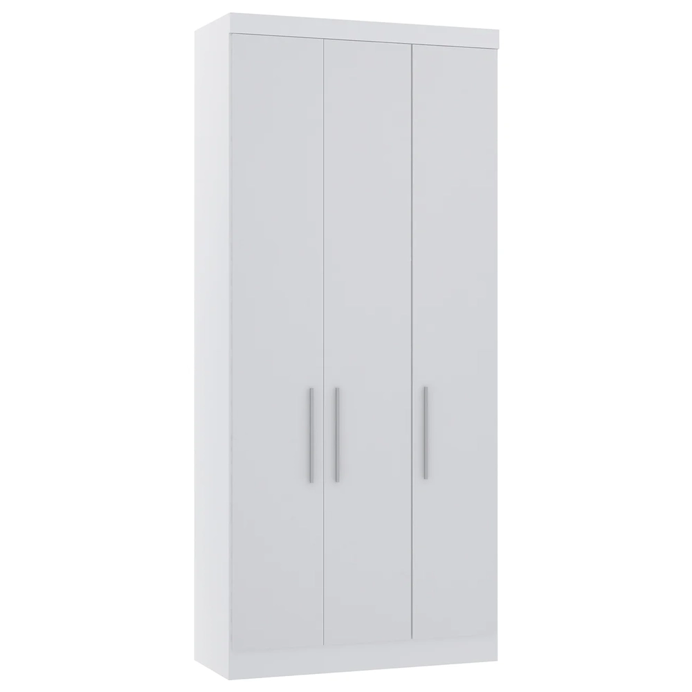 Guarda Roupa Modulado 102cm com 3 Portas Taiga Branco L01 - Mpozenato