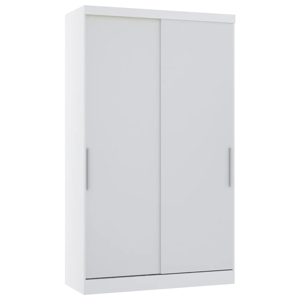 Guarda Roupa Solteiro 135cm 2 Portas 3 Gavetas Taiga Branco L01 - Mpozenato
