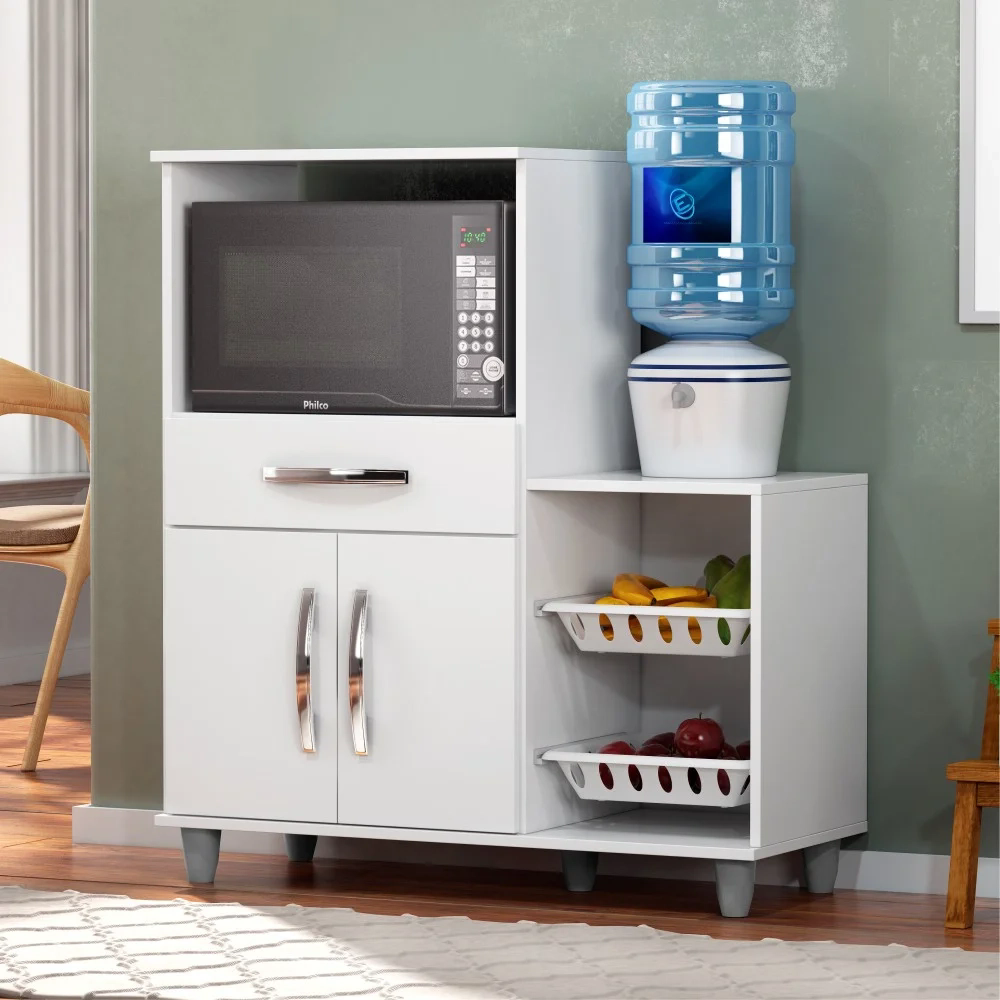 Armário Multiuso Irlanda com Fruteira Branco - Lumil Móveis