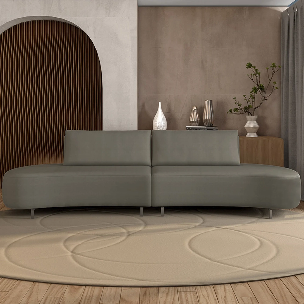 Sofá 3 Lugares 200cm Orgânico Pé Ferro Nagai Veludo Marrom Z55 - Mpozenato